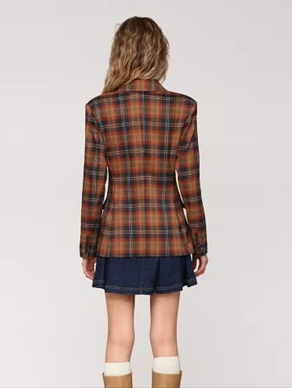 NWT Avec Les Filles Autumn Plaid Hourglass Blazer - Picture 3 of 14